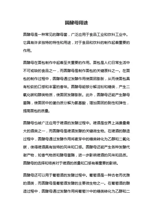 圆酵母用途