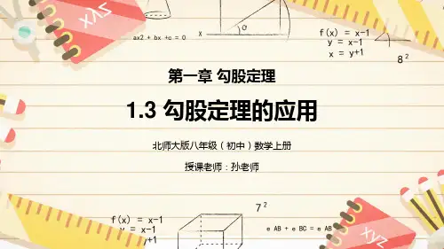 1.3 勾股定理的应用  北师大版数学八年级上册