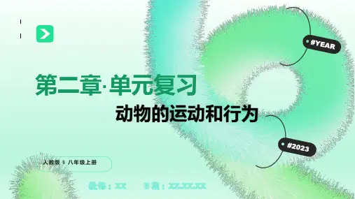 人教版生物八年级上册章节复习02 动物的运动和行为PPT教学课件