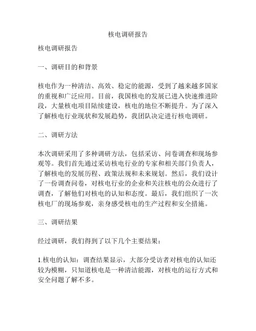 核电调研报告