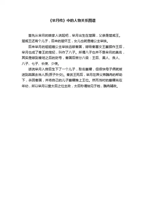 《芈月传》中的人物关系图谱