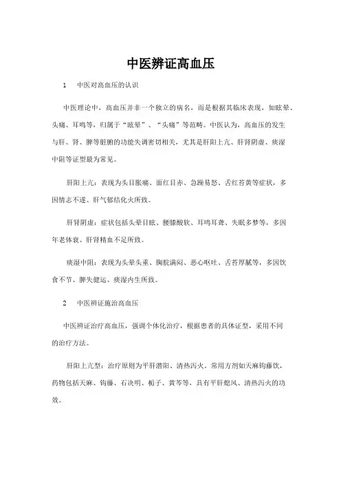 【中医】中医辨证高血压
