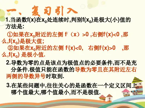 函数的最大值与导数完整版课件