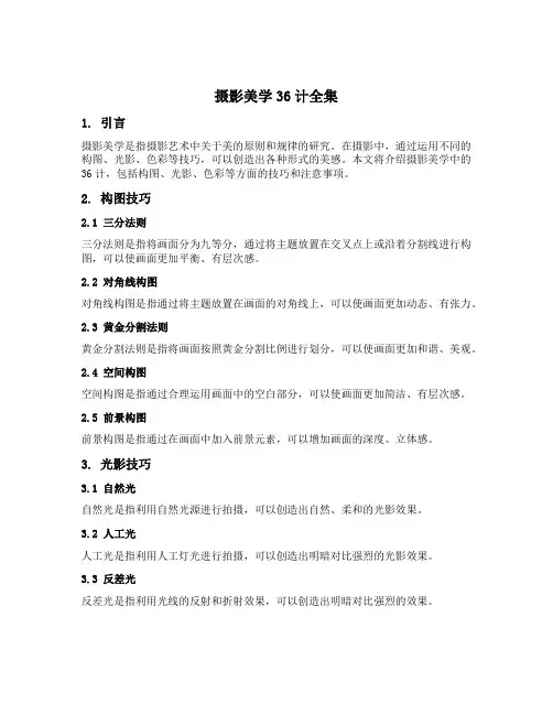 摄影美学36计全集