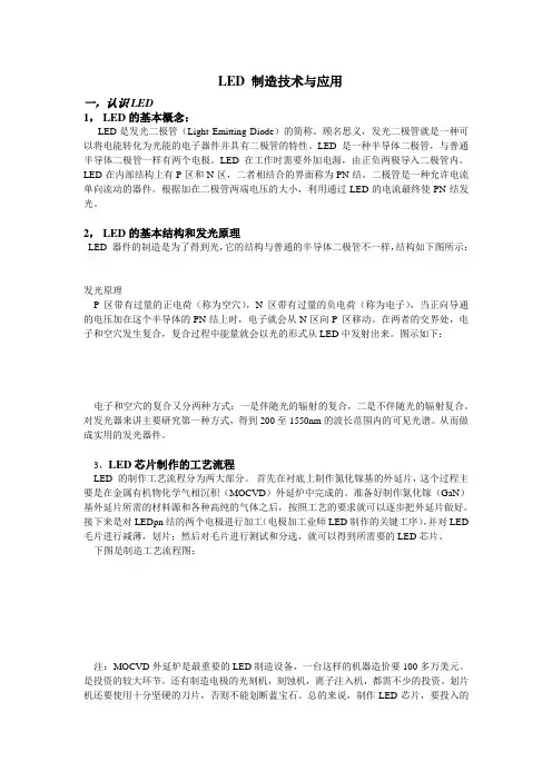 LED 制造技术与应用