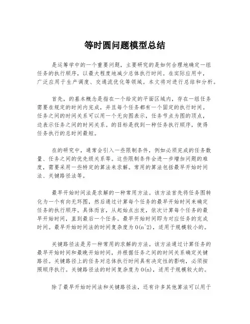 等时圆问题模型总结