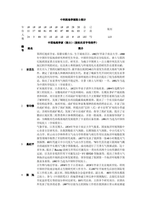 中国地理学家