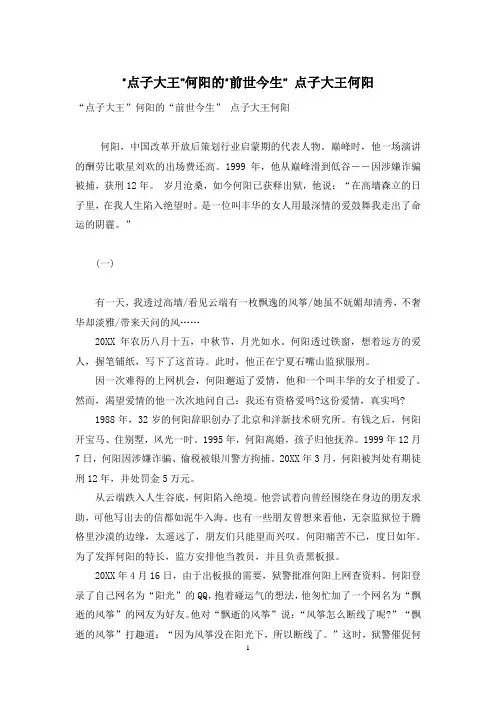 “点子大王”何阳的“前世今生” 点子大王何阳