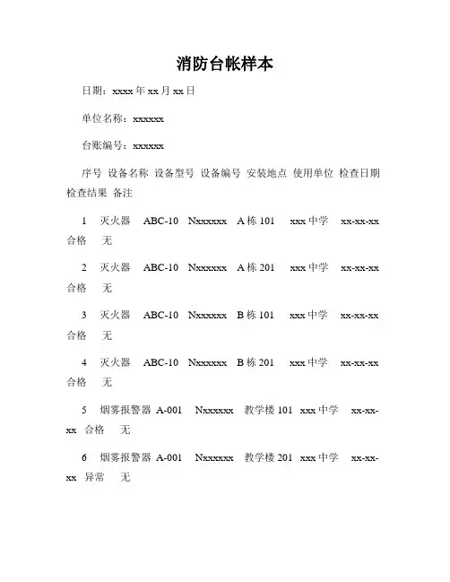 消防台帐样本(3)