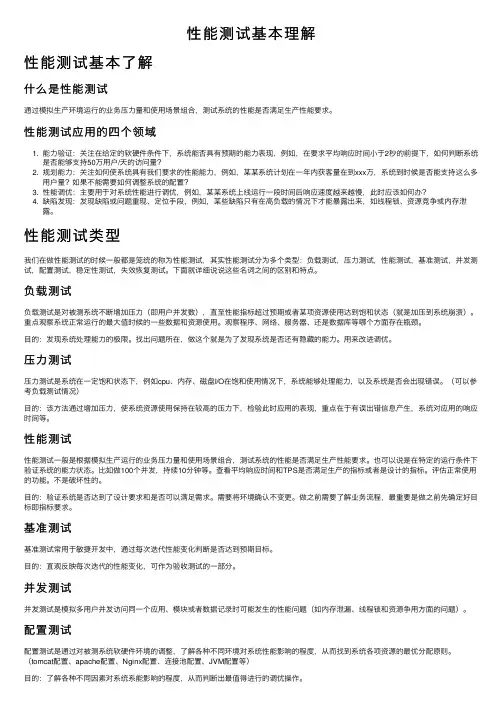性能测试基本理解