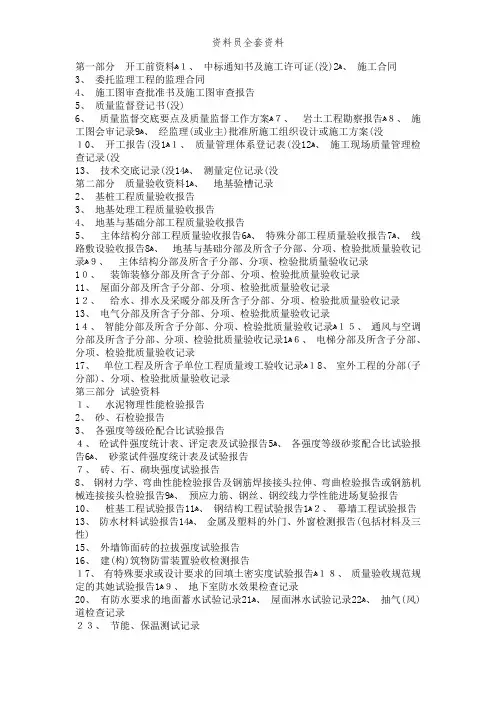 资料员全套资料