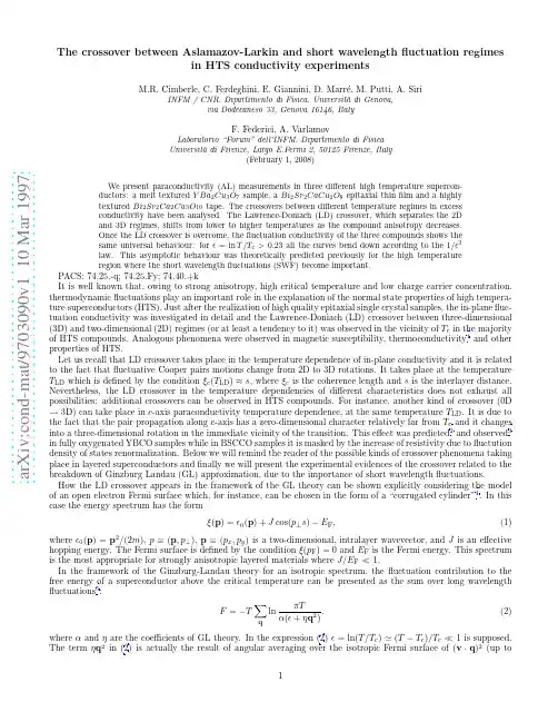 The Crossover beteween Aslamazov-Larkin and Short Wavelength Fluctuations Regimes in HTS Co