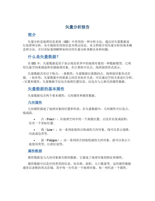 矢量分析报告