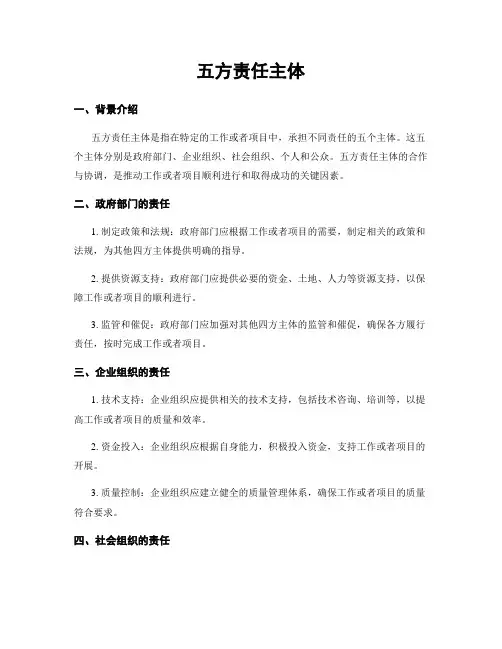 五方责任主体