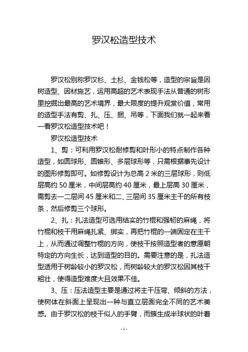 罗汉松造型技术