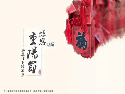 中国风传统感恩重阳节ppt模板