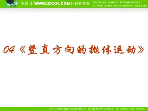 竖直方向的抛体运动