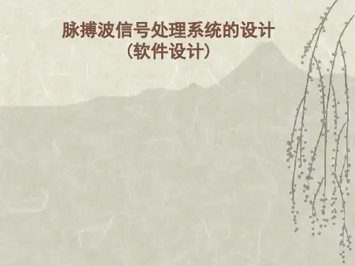 脉搏波信号处理系统设计