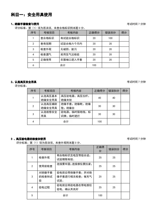 高压实操标准