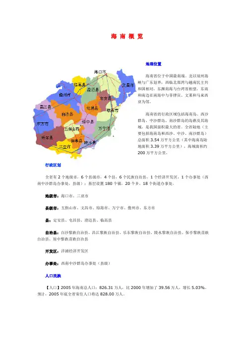 海南概况