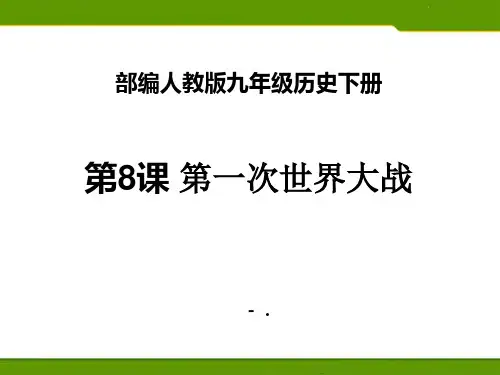 《第一次世界大战》PPT课件