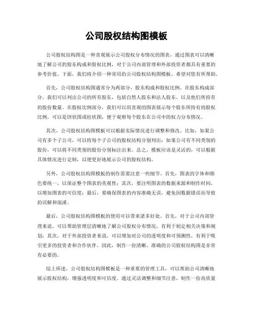 公司股权结构图模板