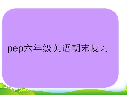 人教版(PEP)六年级英语上册期末总复习课件