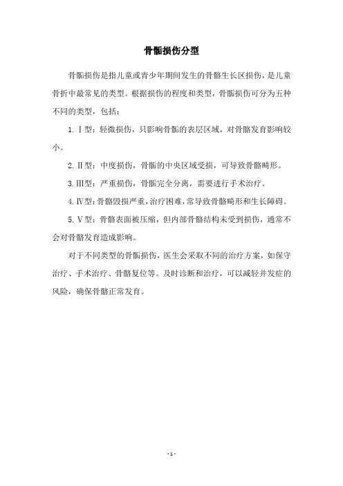 骨骺损伤分型