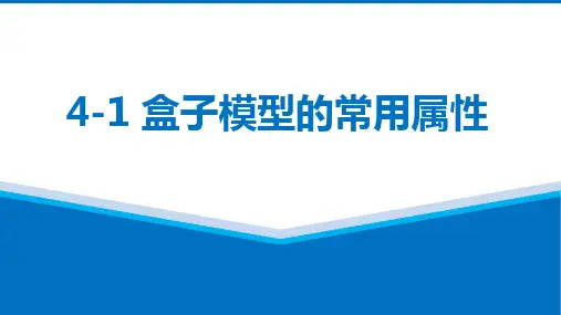 《网页设计》课件——第四章  盒子模型