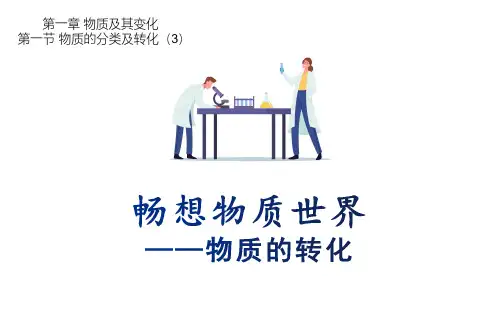 高中化学人教版必修一1.1物质的分类及转化(课件)PPT课件