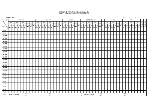循环水泵房巡检记录表精选全文完整版