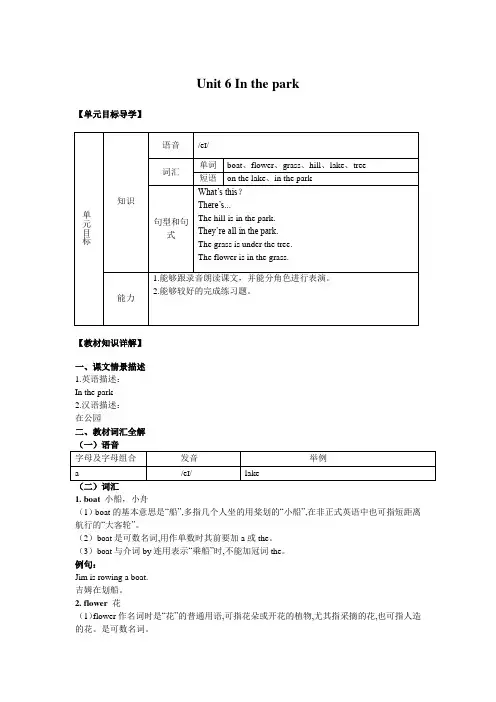 小学英语精讲精析 In the park (2)