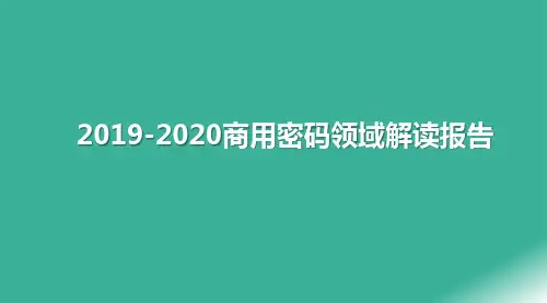 2019-2020商用密码领域解读报告