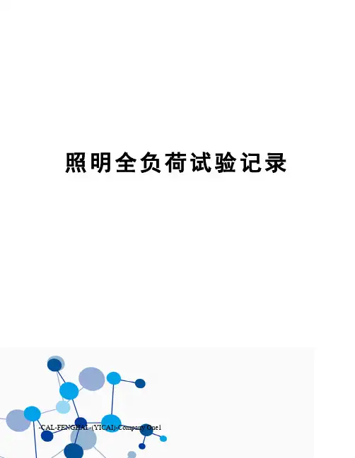 照明全负荷试验记录