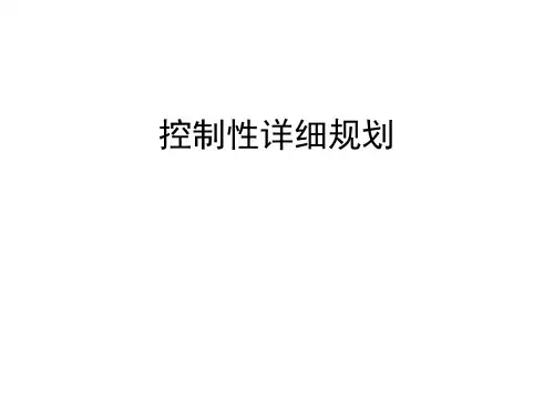 控制性详细规划讲义 
