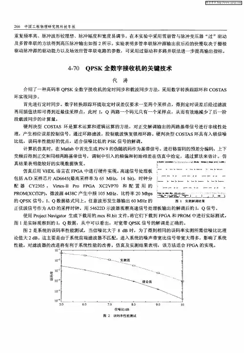 QPSK全数字接收机的关键技术