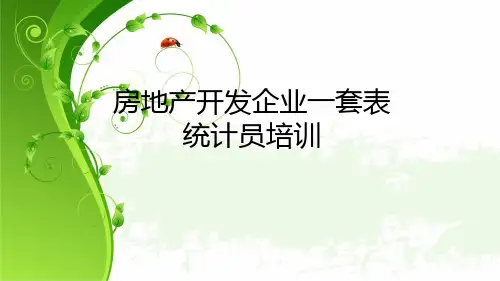 房地产开发企业一套表统计员培训