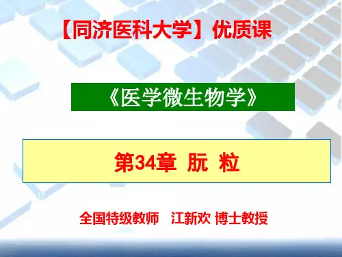 【同济医科大学】优质课《医学微生物学》第34章-朊粒--人和动物朊粒病医源性