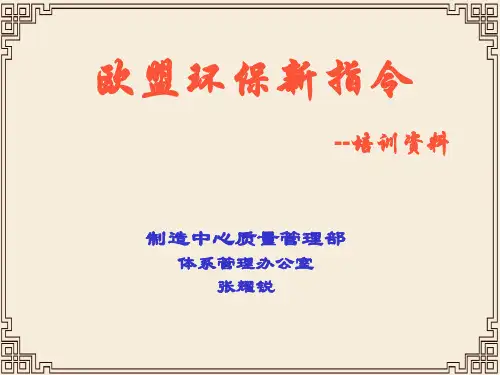 欧盟环保新指令培训教材(ppt 37页)