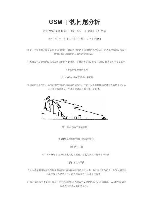 GSM干扰问题分析