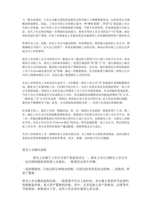 借壳上市操作流程