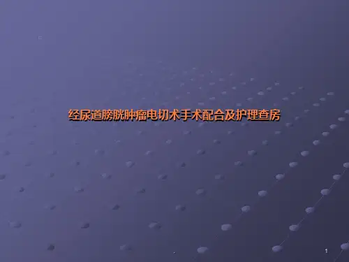 经尿道膀胱肿瘤电切术手术配合及护理查房ppt课件