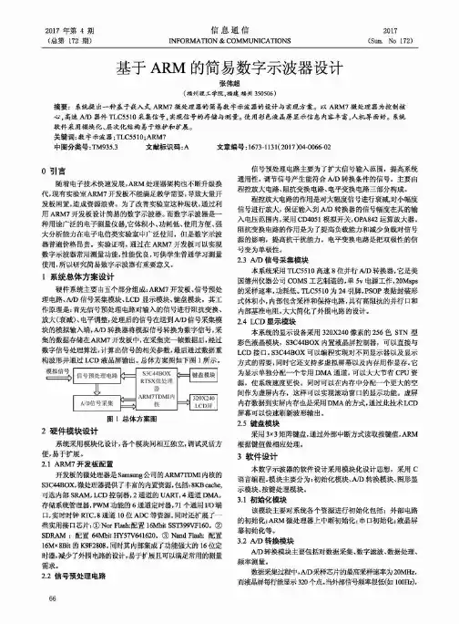 基于ARM的简易数字示波器设计