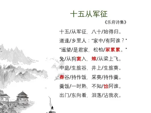 第24课《十五从军征》课件(共13张ppt)  2022-2023学年统编版语文九年级下册