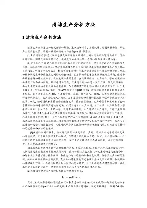 清洁生产分析方法