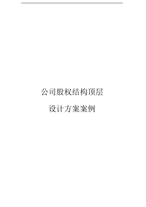 公司股权结构顶层设计方案案例.docx