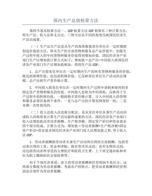 国内生产总值核算方法
