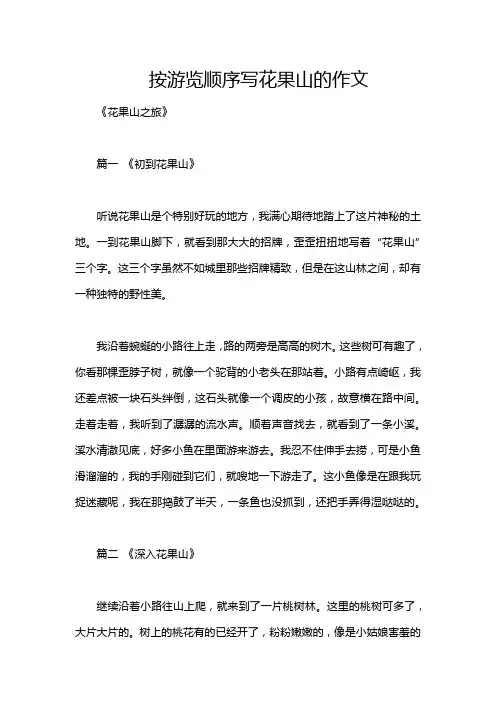 按游览顺序写花果山的作文