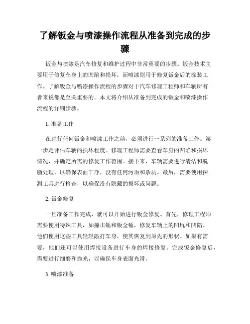 了解钣金与喷漆操作流程从准备到完成的步骤