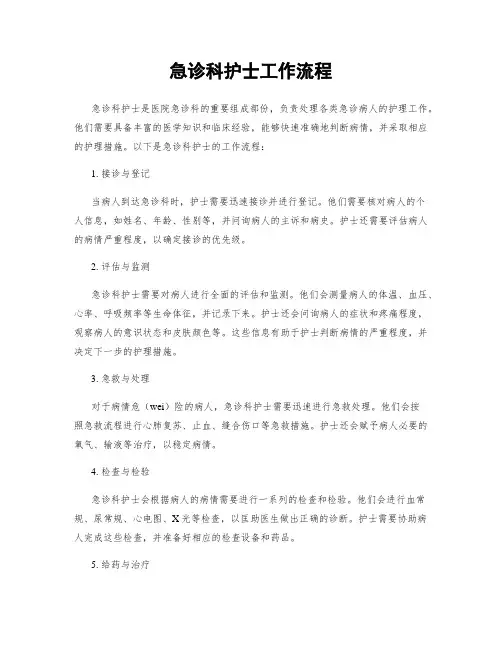 急诊科护士工作流程